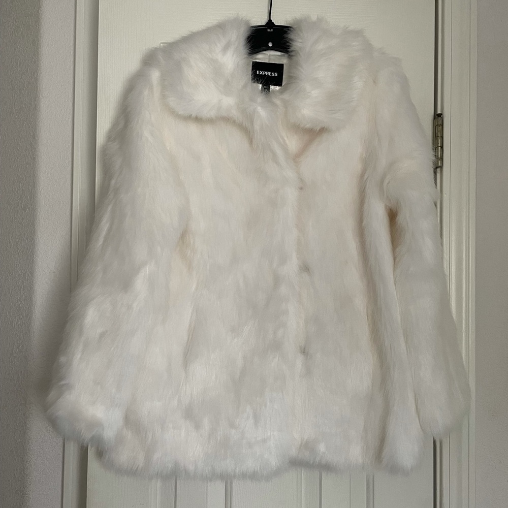- Faux fur coat